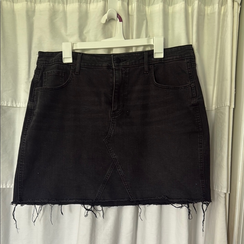 Black Denim Skirt